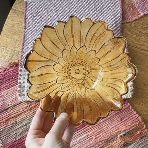 Amber sunflower bowl